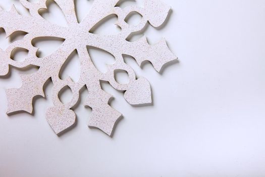 Snowflake on a white background