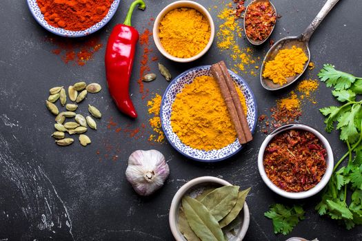 Indian food cooking background