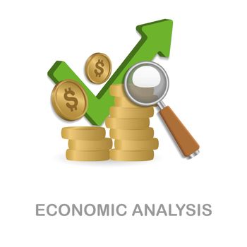 Economic Analysis icon. 3d illustration from economic collection. Creative Economic Analysis 3d icon for web design, templates, infographics and more