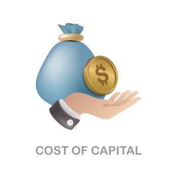 Cost Of Capital icon. 3d illustration from economic collection. Creative Cost Of Capital 3d icon for web design, templates, infographics and more