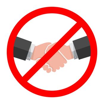 No Handshake icon. Vector illustration