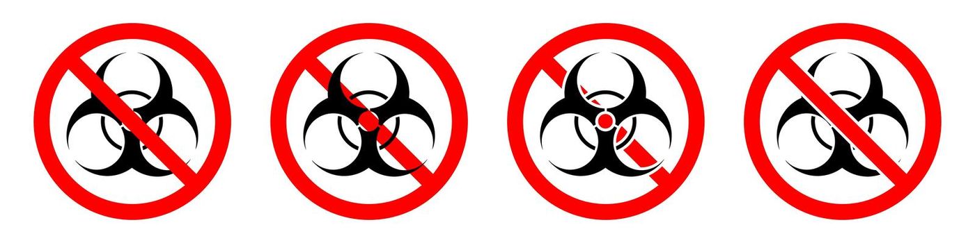 Stop toxic sign. Biohazard icon. Vector illustration.