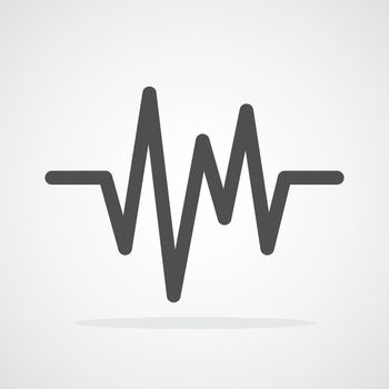 Heartbeat icon. Vector illustration.