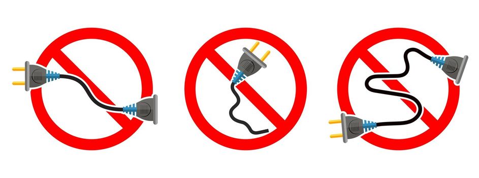 Extension cord ban. Electric cord is ban