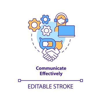 Communicate effectively concept icon