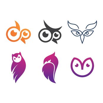 Owl logo vector icon 