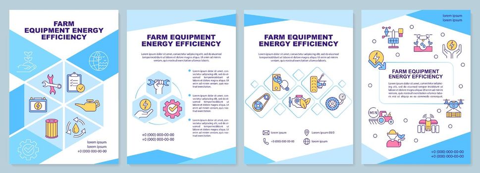 Farm equipment energy efficiency brochure template