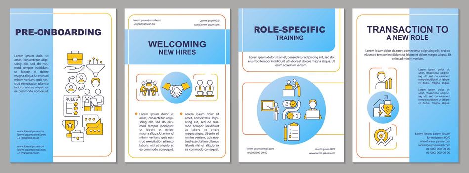 Worker integration phases blue brochure template