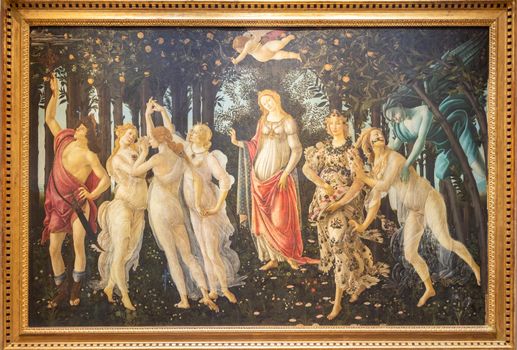 Alessandro Botticelli - Spring, 1480. Renaissance art in Uffizi Museum