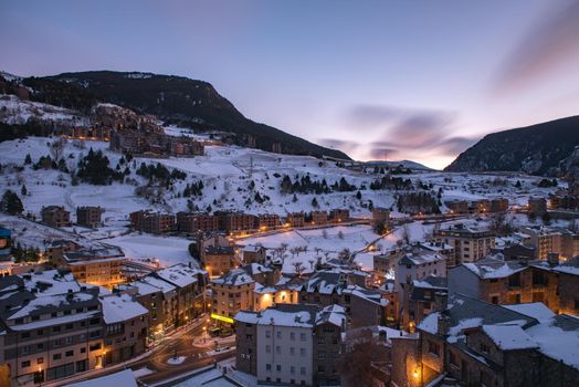 Cityscape of Canillo in Winter. Canillo, Andorra
