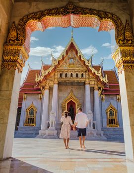 Wat Benchamabophit temple in Bangkok Thailand, The Marble temple in Bangkok