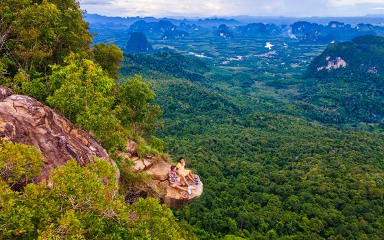 Dragon Crest mountain Krabi Thailand, traveler Dragon Crest or Khuan Sai Khao Ngon Nak Nature Trail
