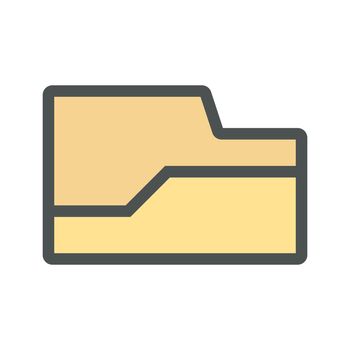 Computer document folder icon. Vector.