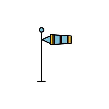windsock, winter, sport outline icon. Element of winter sport illustration. Signs and symbols icon can be used for web, logo, mobile app, UI, UX