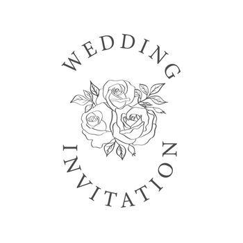 Wedding logos, hand drawn elegant, delicate monogram collection.