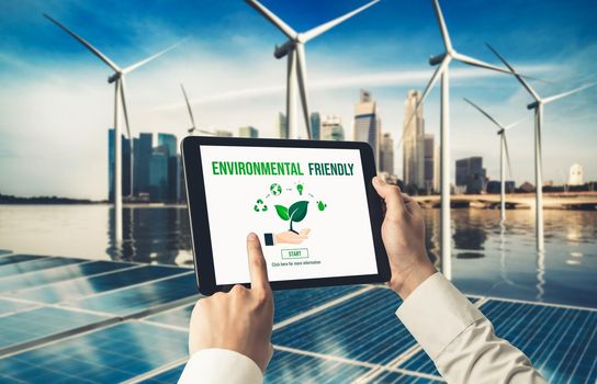 Green business transformation for environment saving and ESG business concept