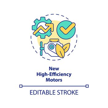 New high efficiency motors concept icon