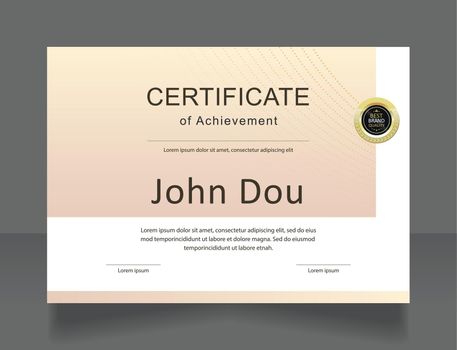 Cosmetology development achievement certificate design template