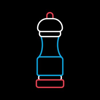 Pepper mill spice grinder vector icon