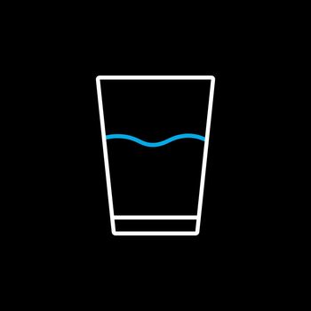 Glass of water vector icon. Kitchen appliance