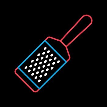 Metal kitchen hand grater for cheese vector icon
