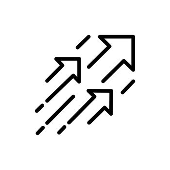 Arrows or move forward line icon. Arrow vector icon. Signs Direction Icon