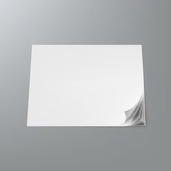 3D Stack Of Papers With Shadow On White Background