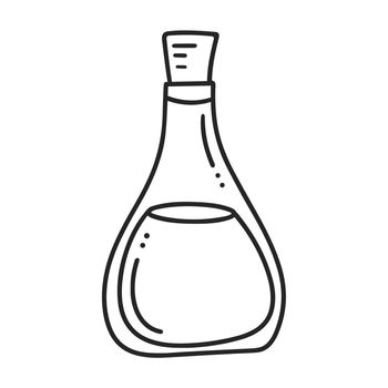 Liquid bottle black doodle illustration