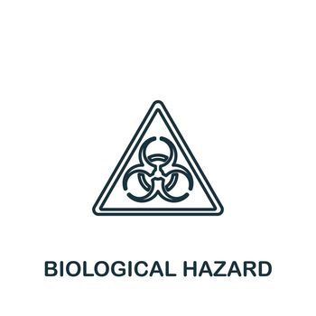 Biological Hazard icon. Monochrome simple Bioengineering icon for templates, web design and infographics