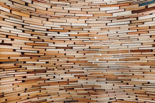 Amazing paper books background. Million volumes in natural pastel colors. Perfect texture backdrop for mock-up projects, design library