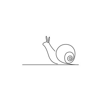 Snail icon line art design illustration