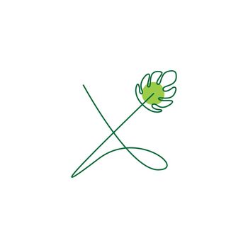 Monstera plant forming letter icon design illustration