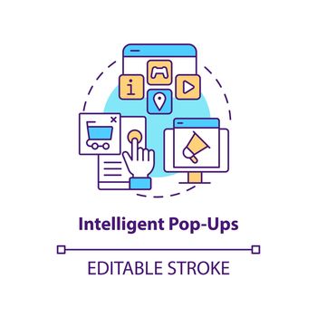 Intelligent pop-ups concept icon