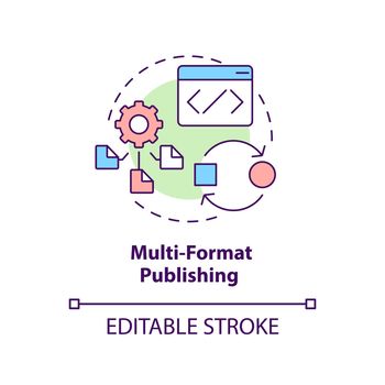 Multi-format publishing concept icon
