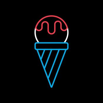 Ice Cream vector icon. Fast food sign