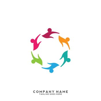 People, community, creative hub, social connection icons and logo