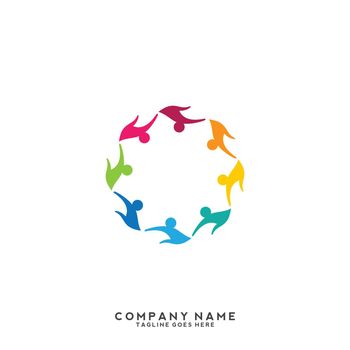 People, community, creative hub, social connection icons and logo