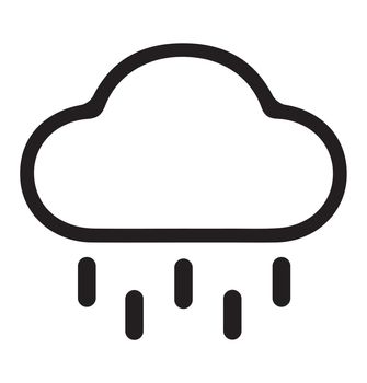 rainy cloud Sign and Symbol icon