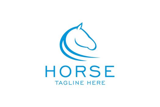 Horse Elegant Logo Symbol Vector, Simplicity Line Art Concept.
