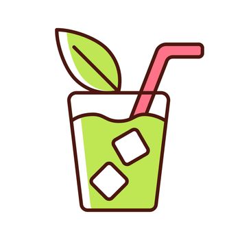 Iced tea RGB color icon