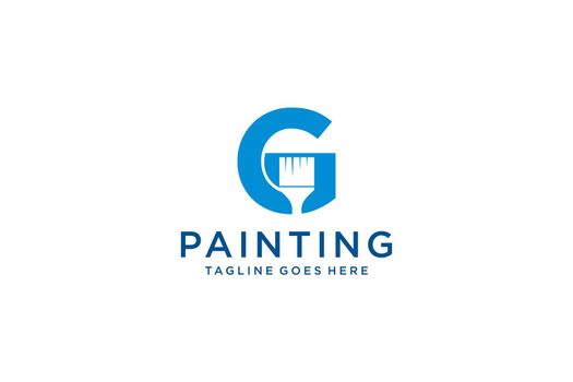 Letter G for paint logo, paint services logo, paint logo vector