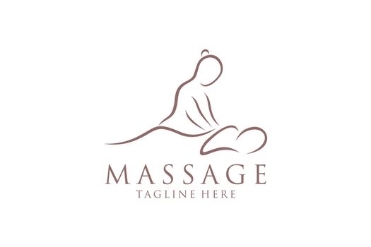 Body massage logo, Body Spa Centre icon, massage parlour, spa, relax, rejenuvate, essential oil, white background, vector illustration