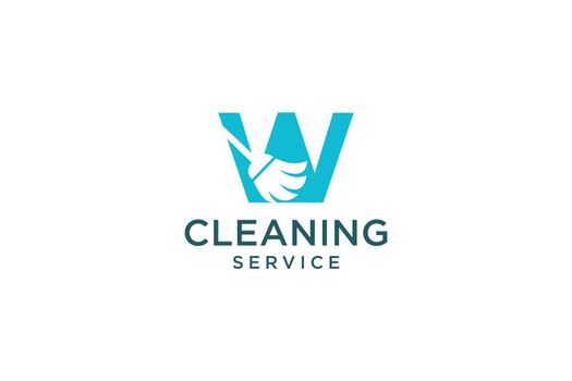 Letter W for cleaning clean service Maintenance for car detailing, homes logo icon vector template.