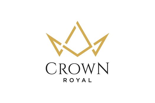 initial logo letter J with crown vector symbol illustration design