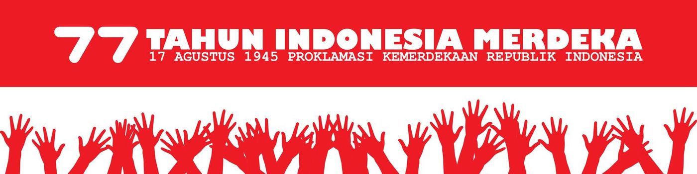 Design banner of the proclamation of independence of the Republic of Indonesia 17 august 1945