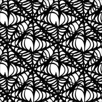 Spider web seamless pattern , black and white style