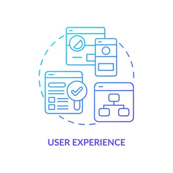 User experience blue gradient concept icon