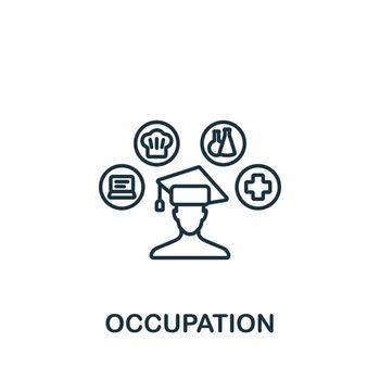 Occupation icon. Monochrome simple Business Training icon for templates, web design and infographics