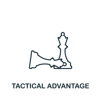 Tactical Advantage icon. Monochrome simple Business Training icon for templates, web design and infographics