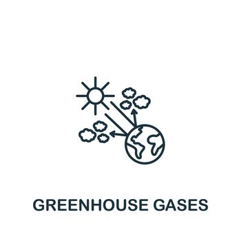 Greenhouse Gases icon. Monochrome simple icon for templates, web design and infographics